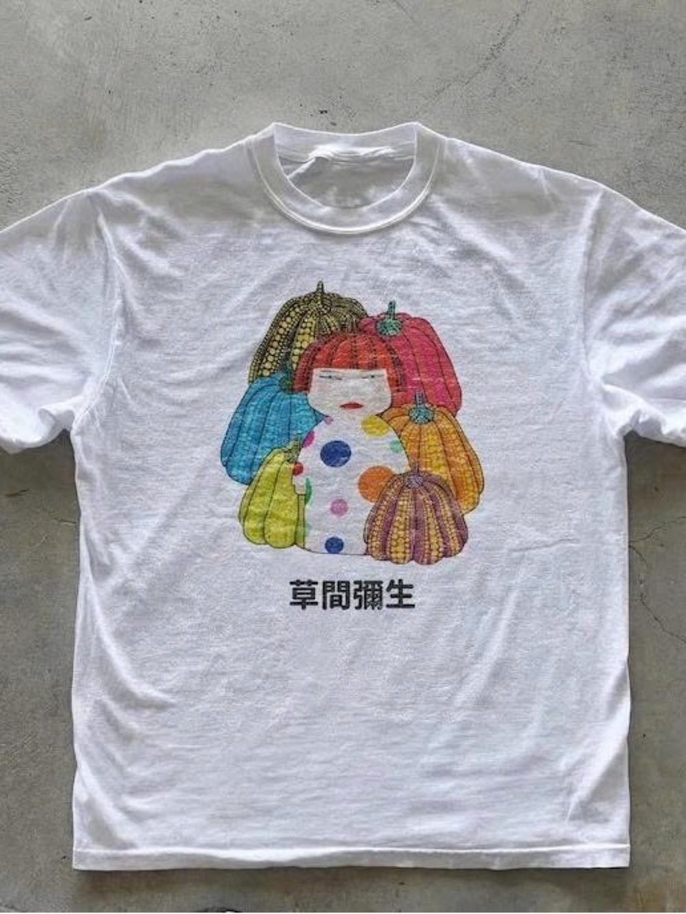 Yayoi Graphic Tee with Colorful Pumpkin Design